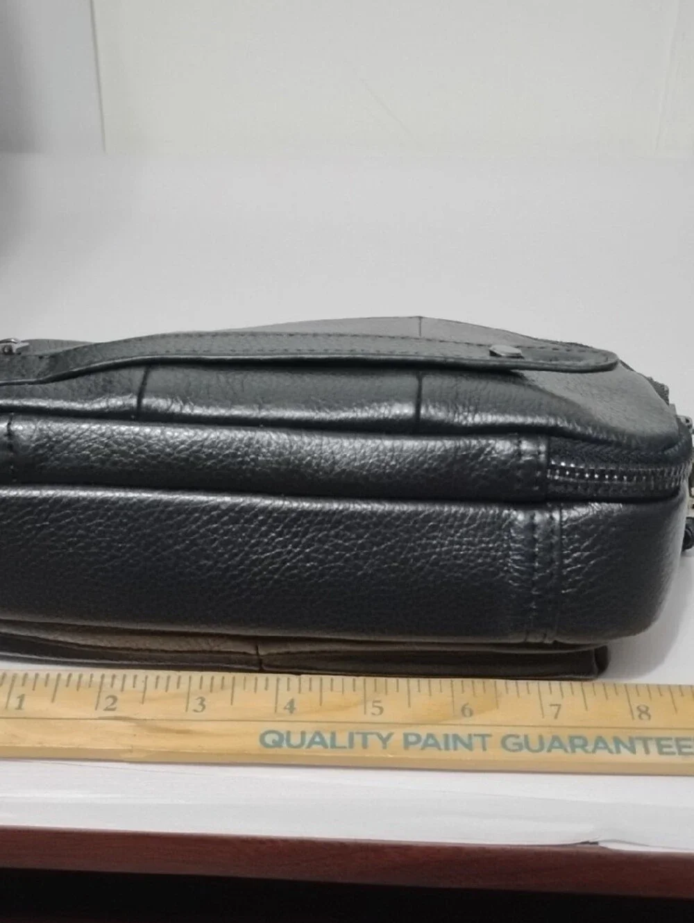 PI UNCLE‎ Black Urban Aesthetic Versatile Leather Wristlet Crossbody Bag
